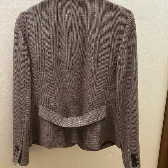 Ann Taylor Taupe Plaid Blazer - Picture 5 of 9